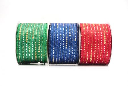 Metallic Gold Dot Holiday Wired Ribbon - Metallic Gold Dot Holiday Wired Ribbon